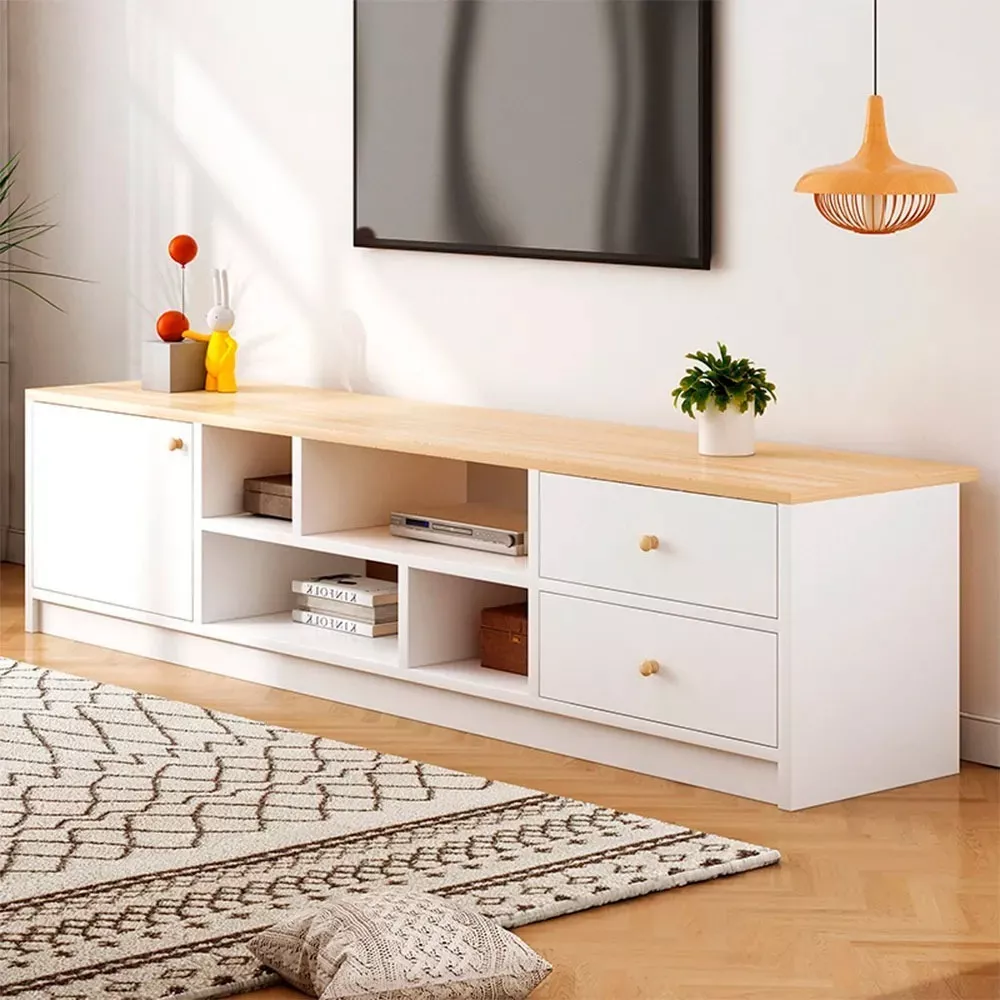 Mesa Para Tv Minimalista Para Amplio Teatro En Casa Kyn color Blanco