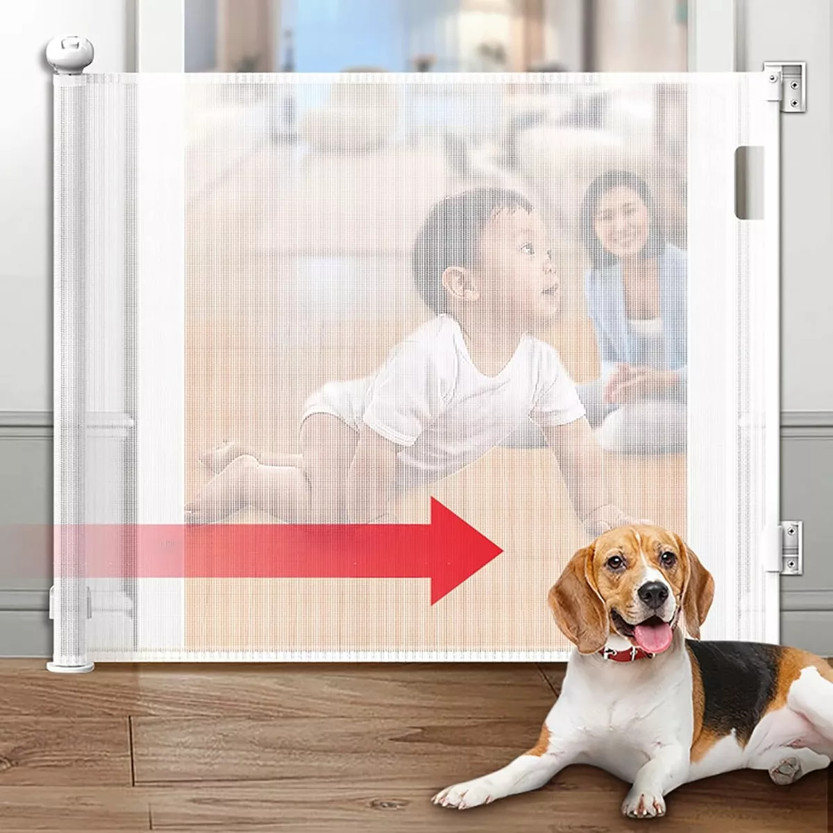 Reja Puerta D Malla Seguridad P/bebé Mascota Ajustable 180cm