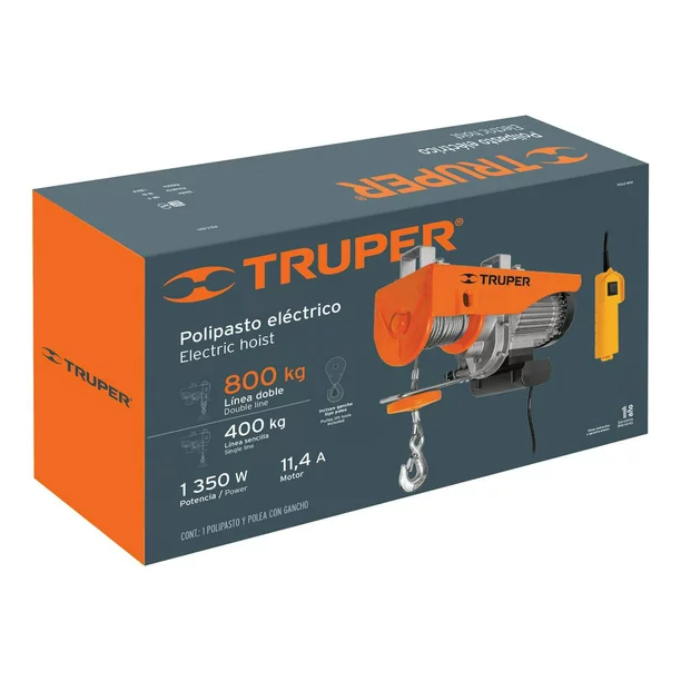 POLIPASTO ELECTRICO 800 kg TRUPER 16847 Truper POLE-800