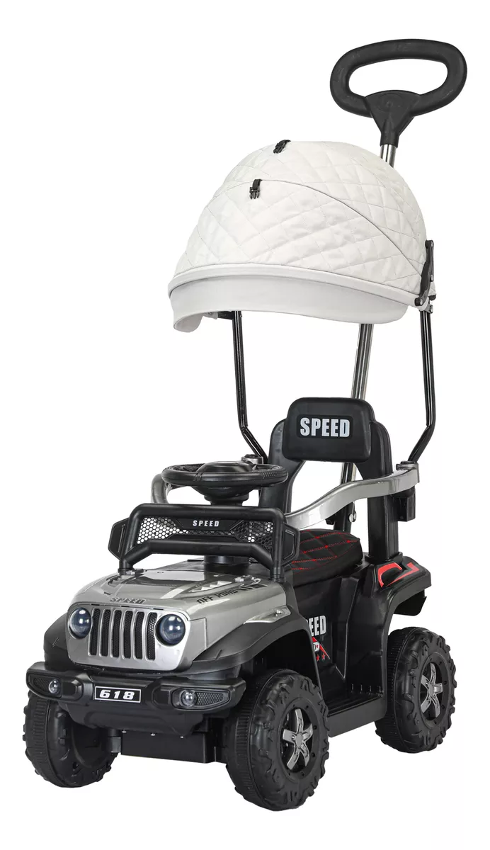 Carrito Montable Sombrilla Push auto Luces Y Sonido Ni&ntilde;o