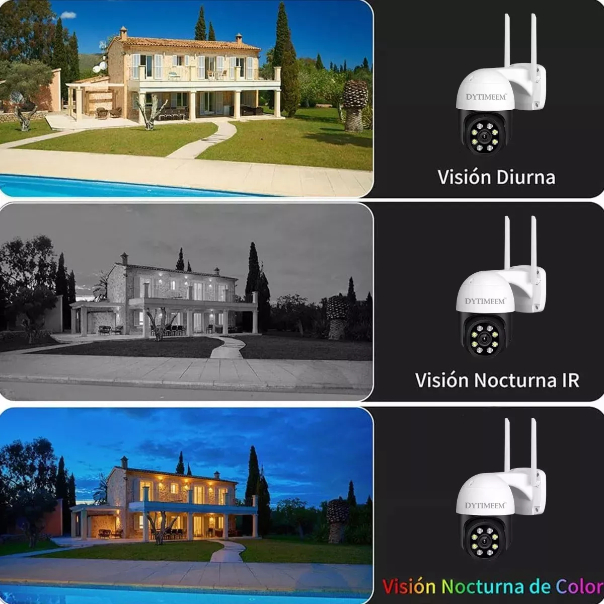 Dytimeem kit Vigilancia 4 Cámaras Ptz 1080p Y Nvr