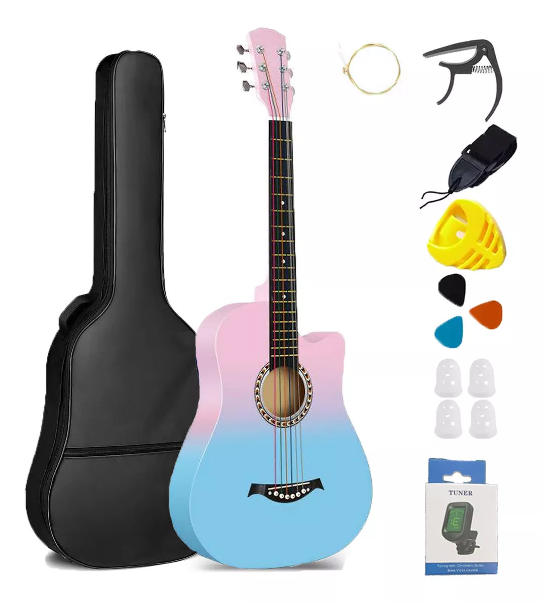 Guitarra Acústica Clásica Para Principiantes 38in