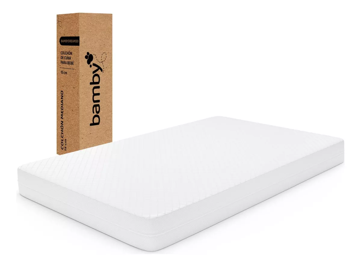 Colchon Cuna Bebe Impermeable Memory 130x70x15 Medium