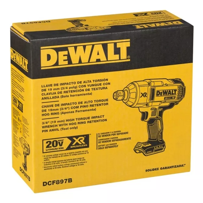 Llave Impacto Inalámbrica 3/4'' Xr 20v Max Dewalt Dcf897b
