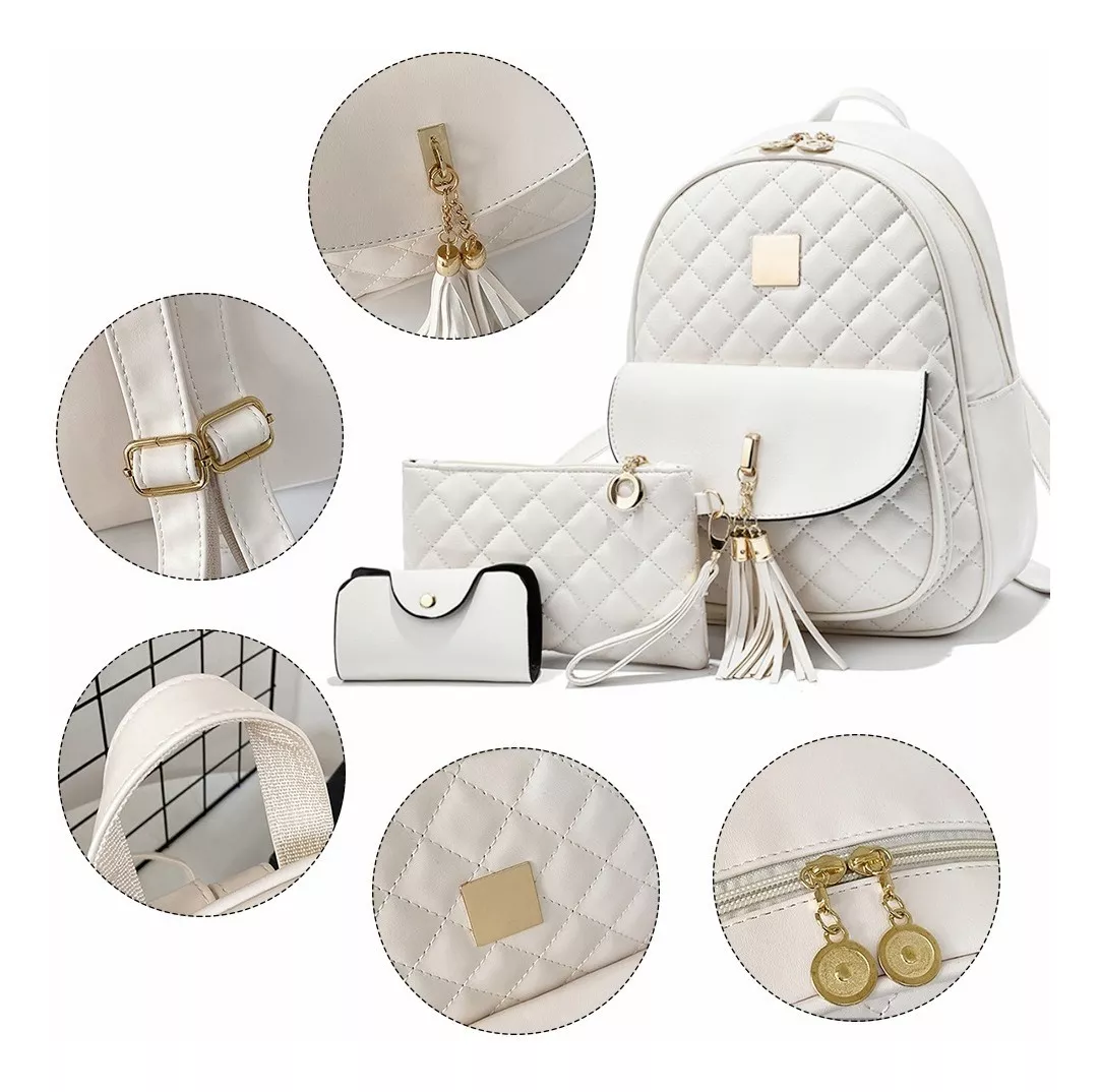 kit Mochila Moda Casual Bolso Impermeable Casual Para Mujer