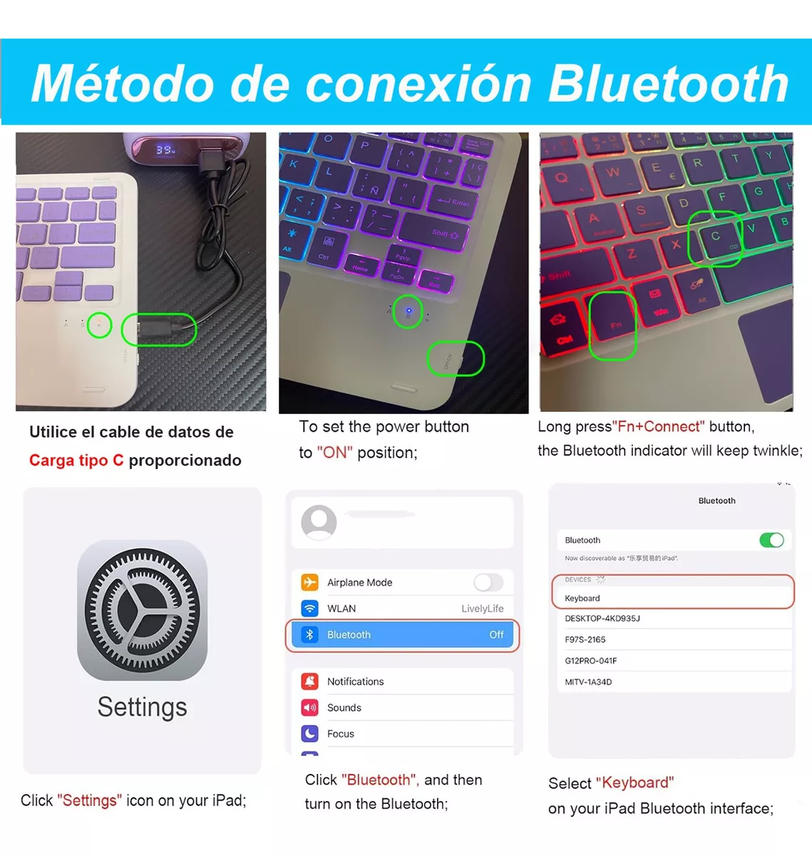 Funda Teclado Mouse +lapiz P/huawei Matepad Air/11.5'' 2023