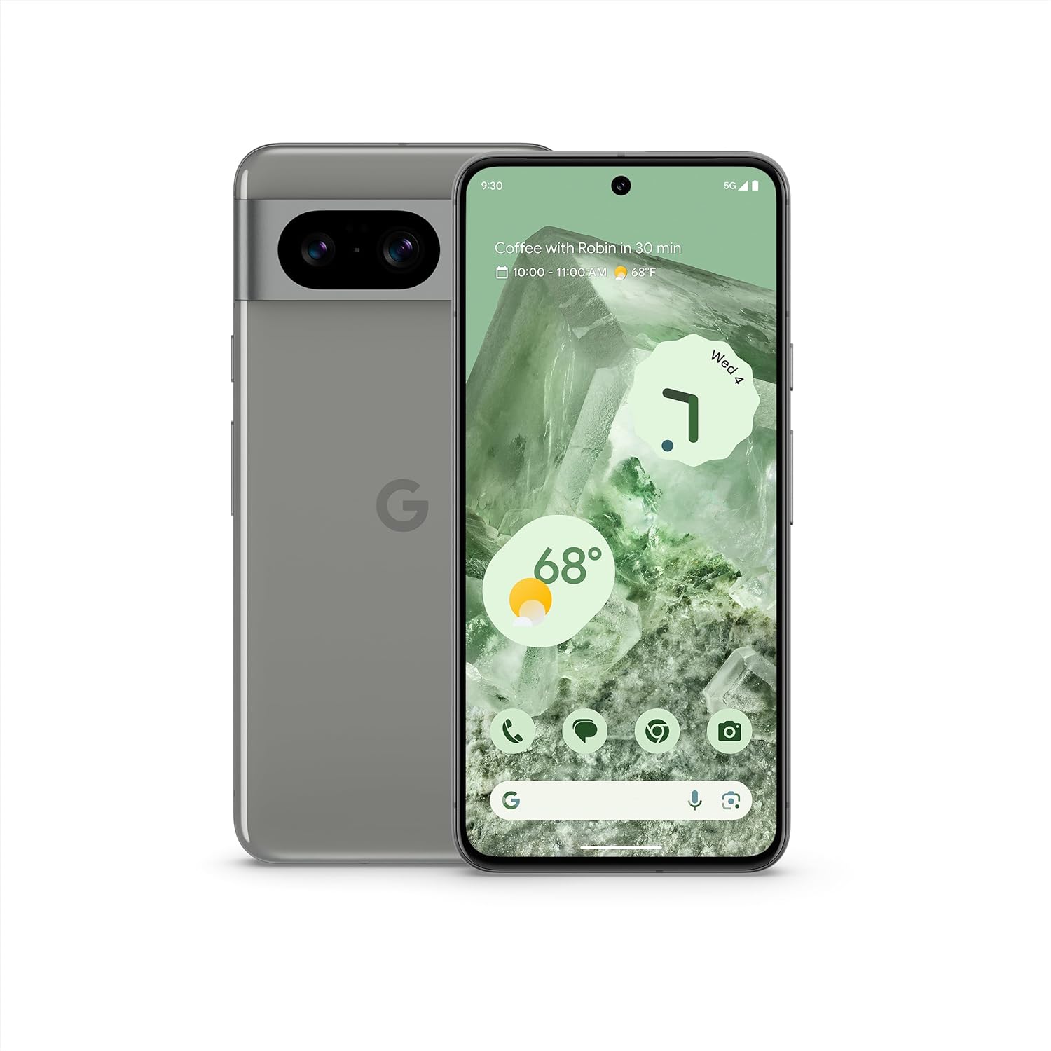 Google Pixel 8-Smartphone Android desbloqueado con cámara Pixel avanzada, batería de 24 horas y potente seguridad-Hazel-128 GB