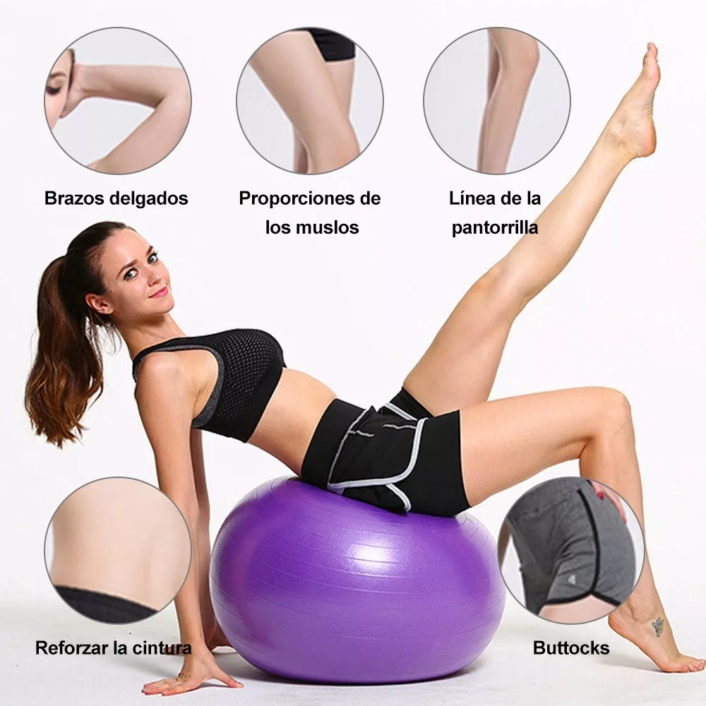 Pelota Fitness De Ejercicio Para Yoga Pilates 65cm Con Bomba