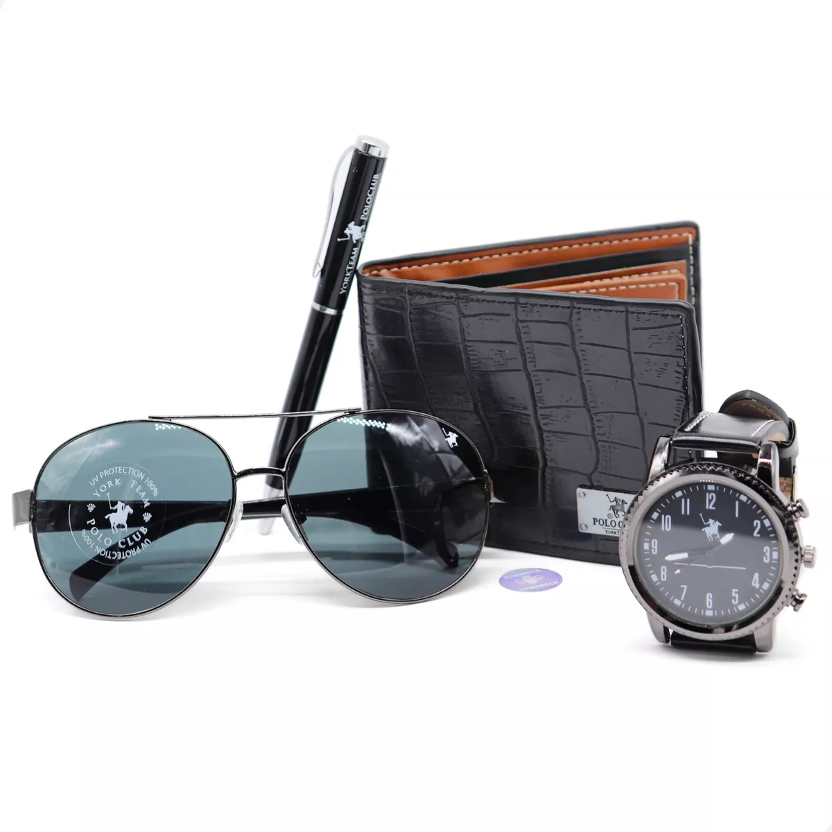 kit Cartera Reloj Pluma Lentes Polo Club 14 Febrero Cafe