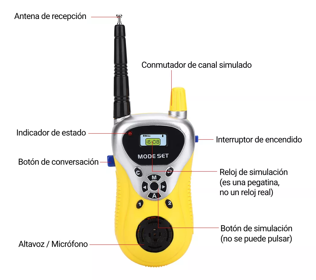 2pzs Walkie Talkie Electronica Juguetes Regalos Para Niños