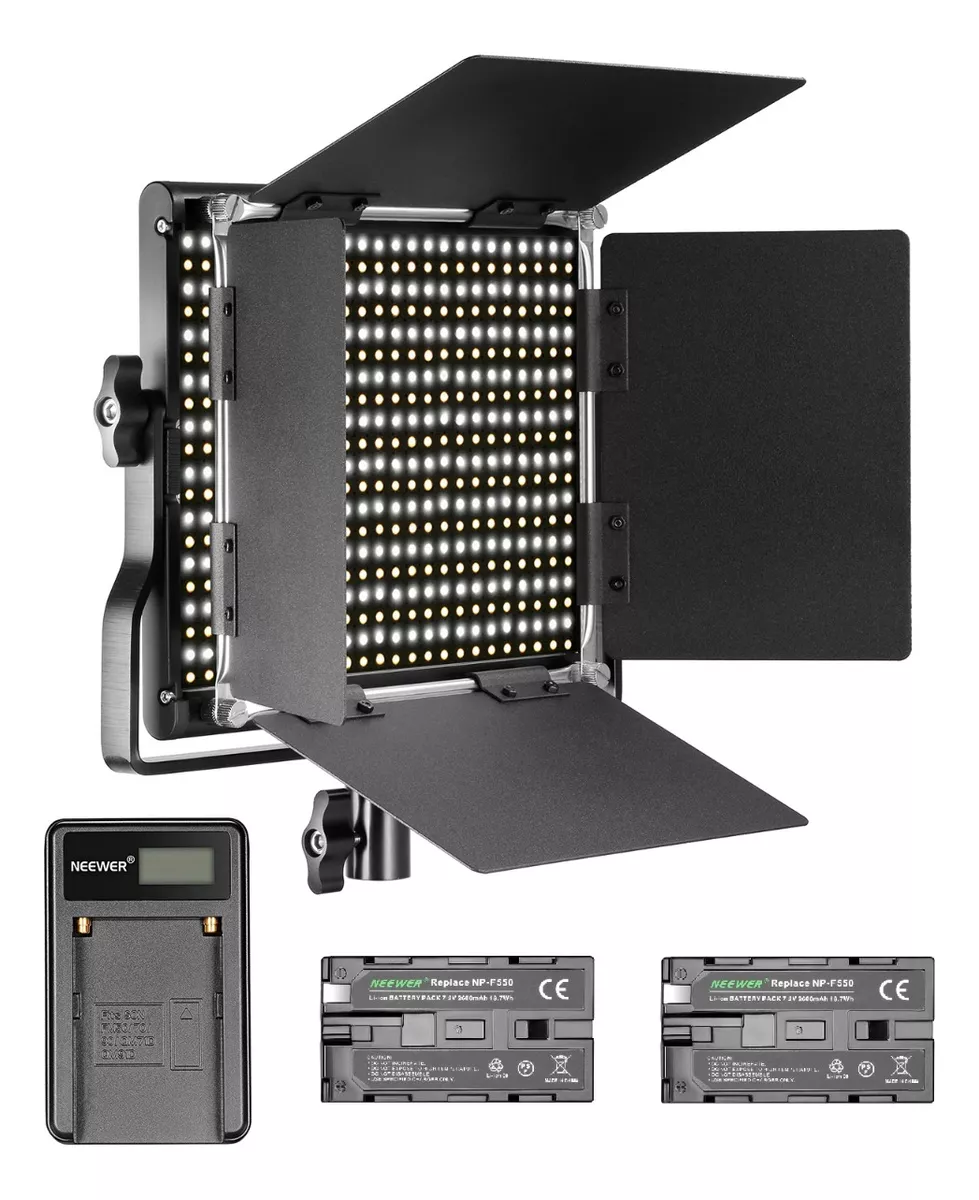 L&aacute;mpara De 660 Luz Led Neewer Bicolor Con Bater&iacute;a Y Cargador
