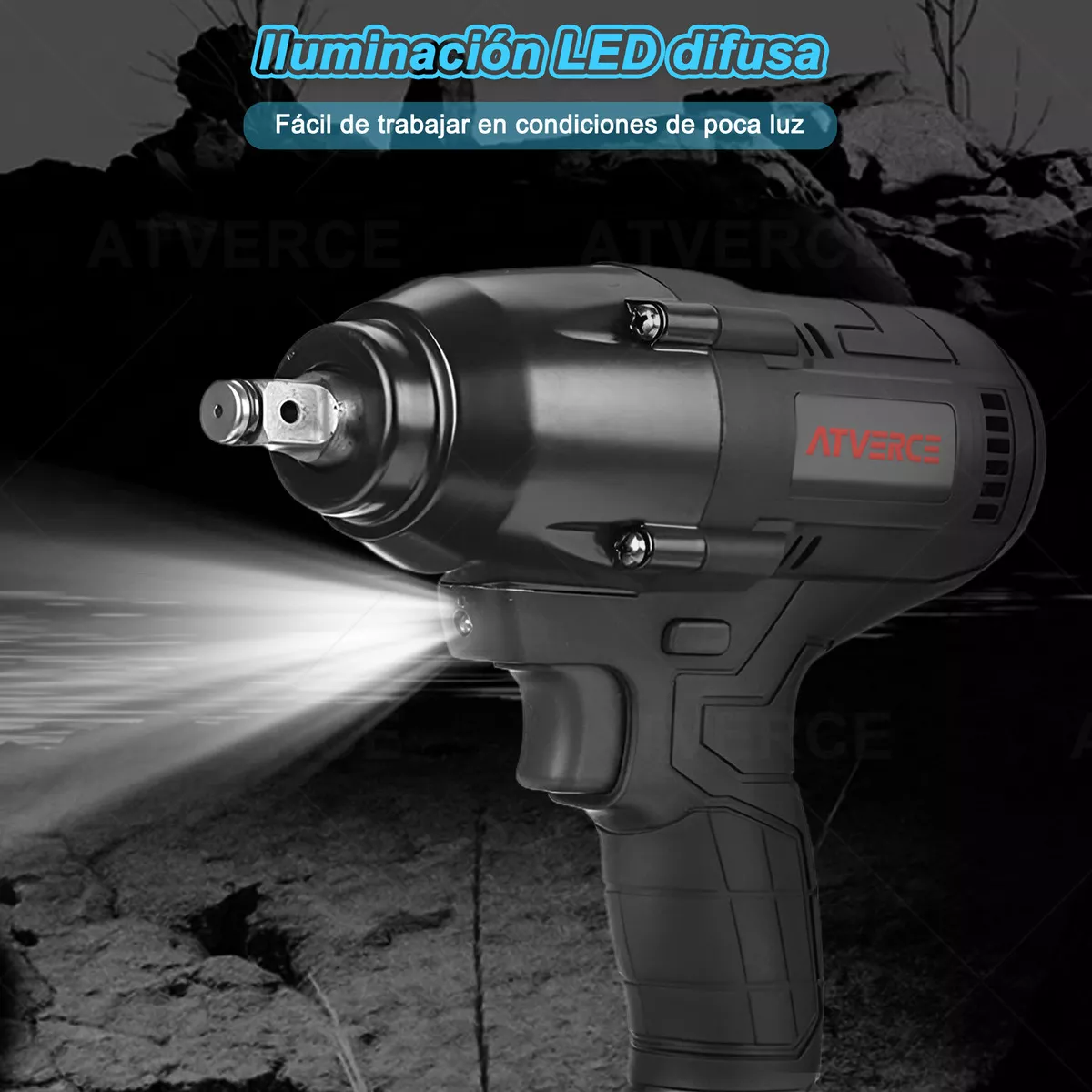 kit Pistola Impacto Llave Inalámbrico 600nm 1/2 Bateria 21v Atverce EW04 110V/220V
