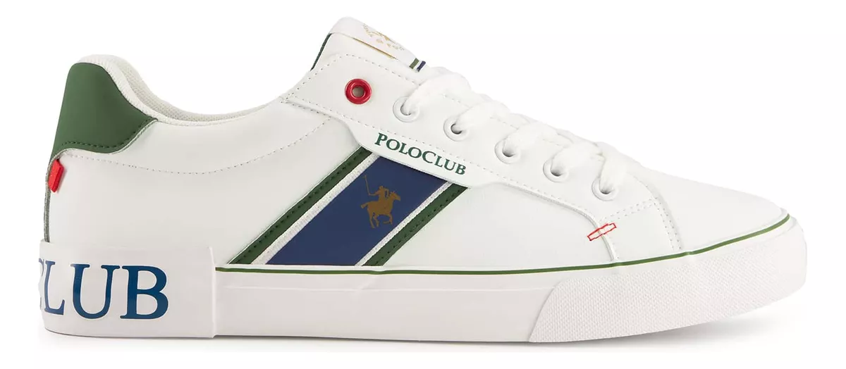Tenis Casual Polo Club Para Hombre Cómodos Blanco