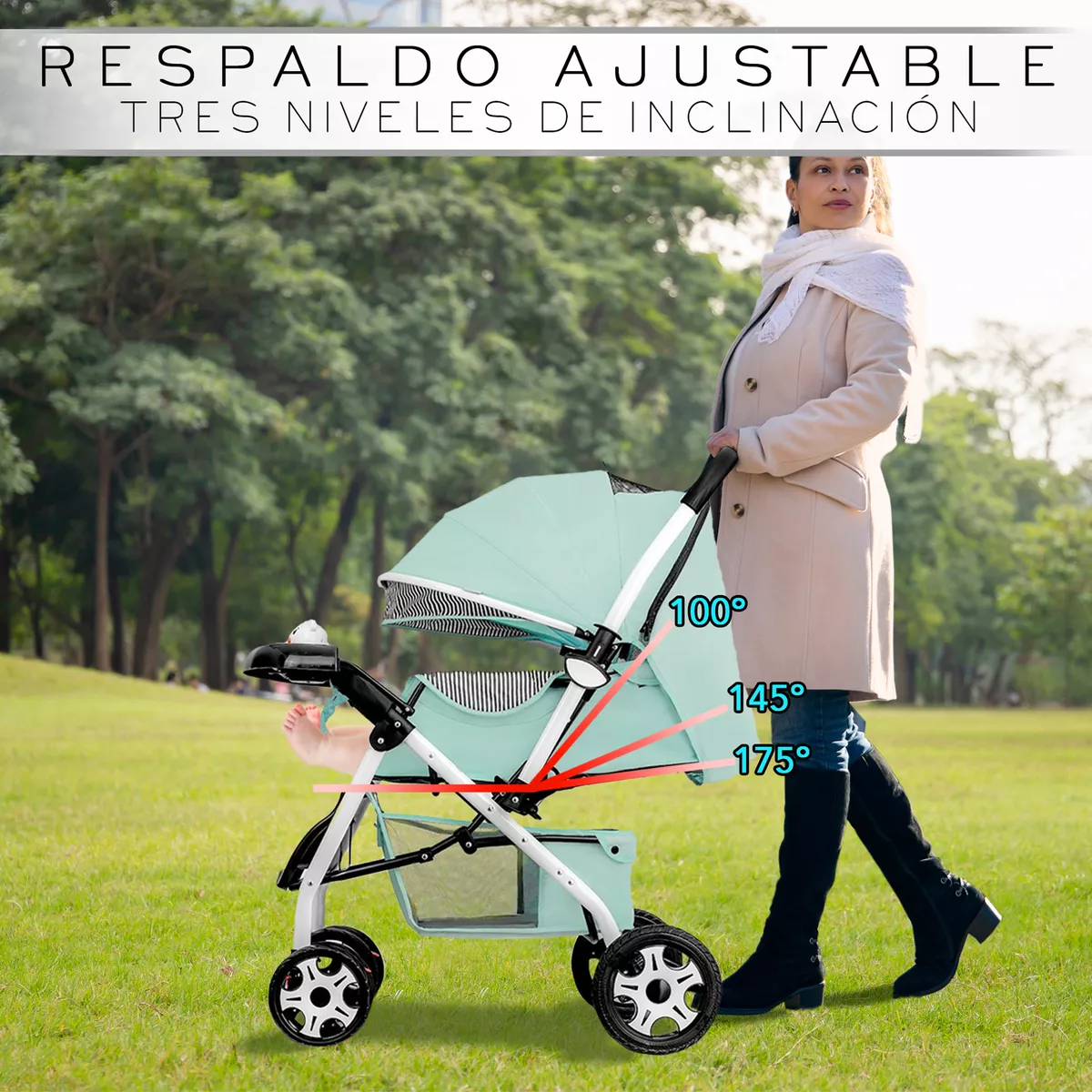 Carriola Plegable Para Bebé Reversible Reclinable Nube