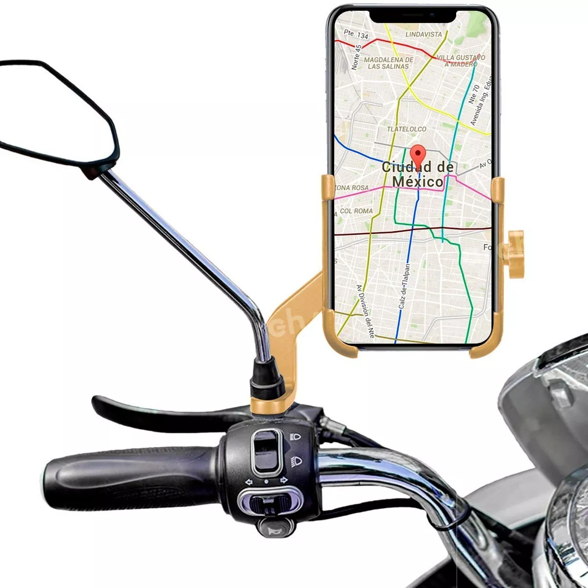Archy Base Soporte Celular Moto Retrovisor Universal Metal