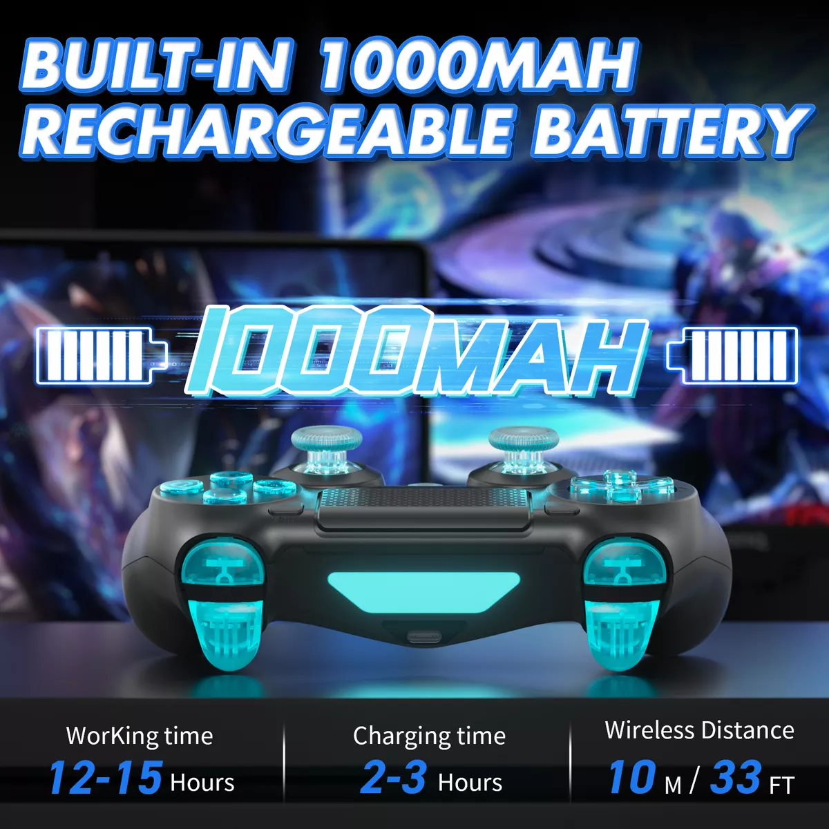 Control Rgb Inalámbrico Compatible Con Playstation 4