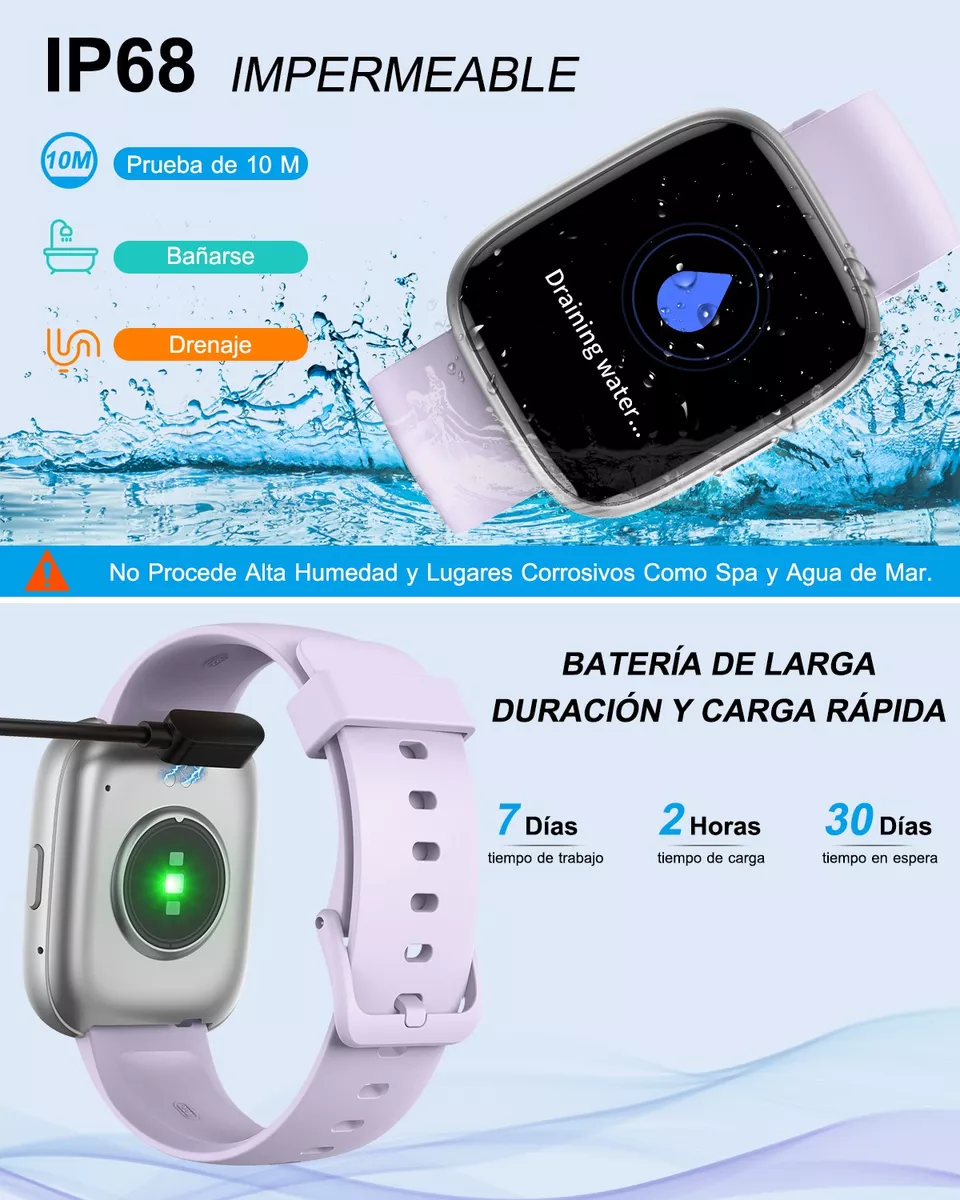 Reloj Inteligente 1.85'' Smartwatch Llamadas Bluetooth Alexa