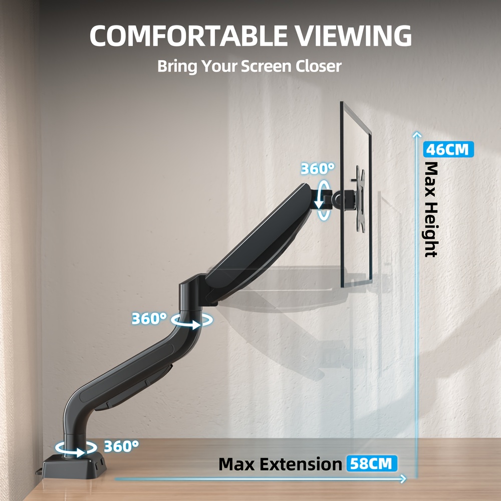 Monitor Arm Desk Mount 32 Inch Monitor base soporte Arms-Sturdy Desktop Monitor Bracket Perfect Solution para Ergonomic Workspace