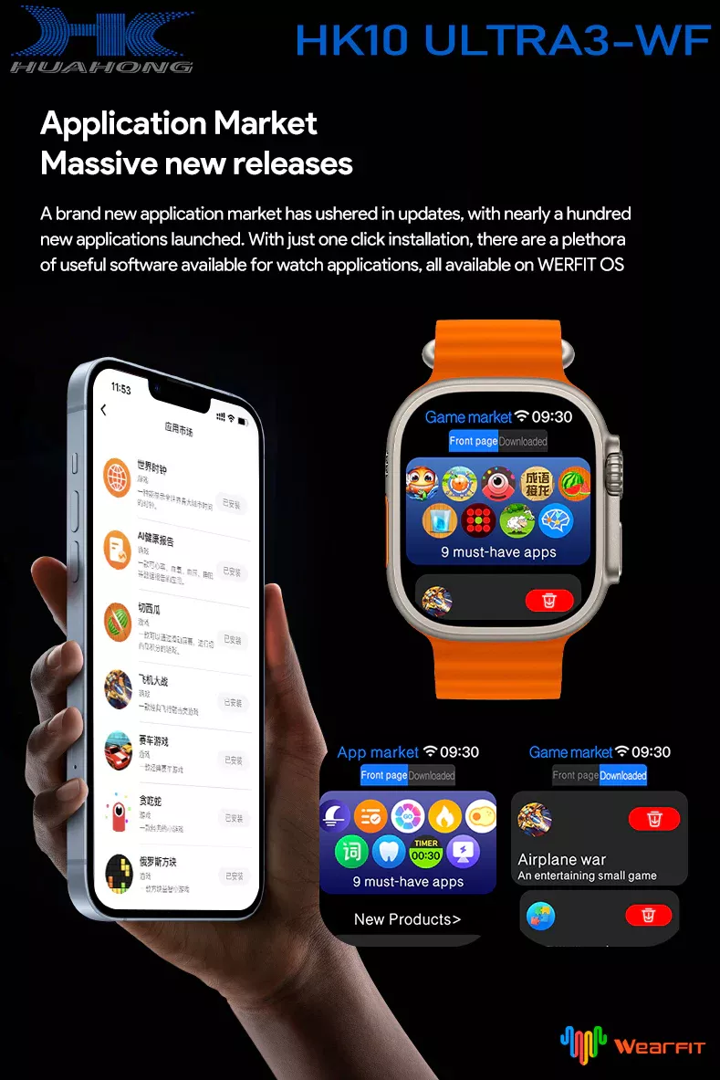 Reloj Inteligente Hk10 Ultra 3 Max + Wifi Smartwatch Amoled