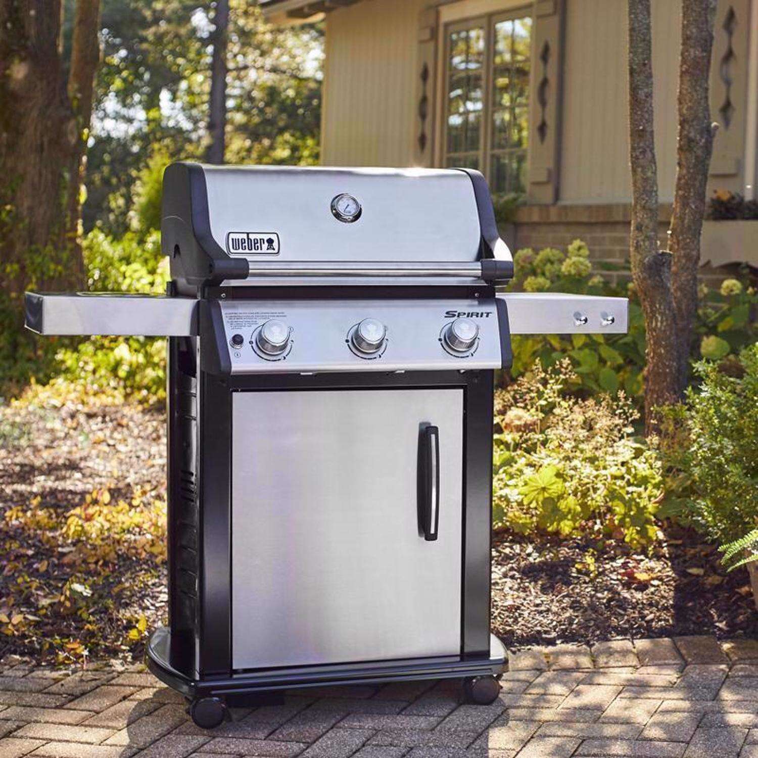 Weber Spirit S-315 3 Burner Liquid Propane Grill acero inoxidable