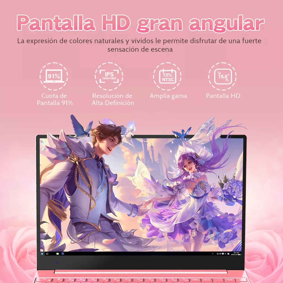 Laptop Mujer 15.6'' Intel Celeron N5095 16gb Ram 512gb Ssd