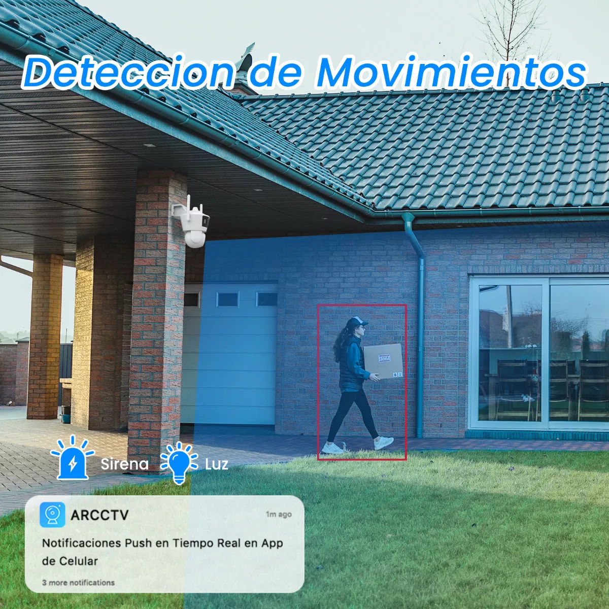 Anran Cámara De Seguridad Wifi Doble Lente 4mp+4mp Foco