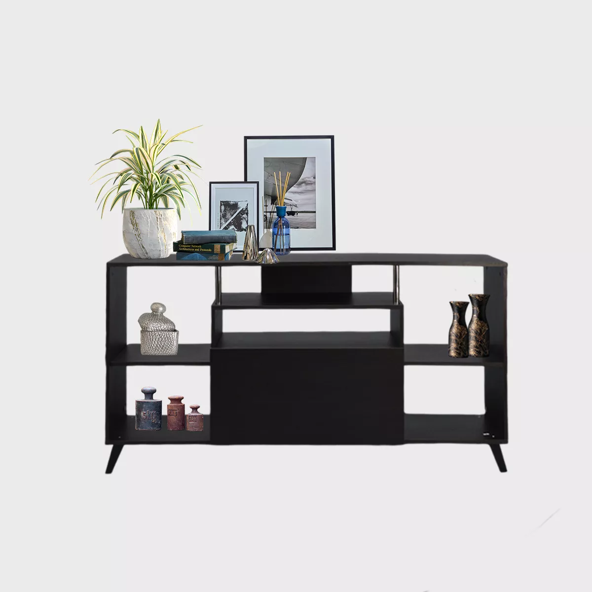 Centro De Entretenimiento Ibiza, Mueble Tv, 80 Alto, Hogare