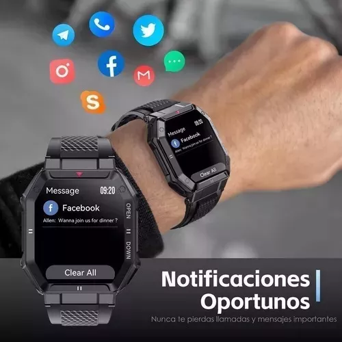 Reloj Inteligente 1.85 Ips 5atm Militar Impermeable P/hombre