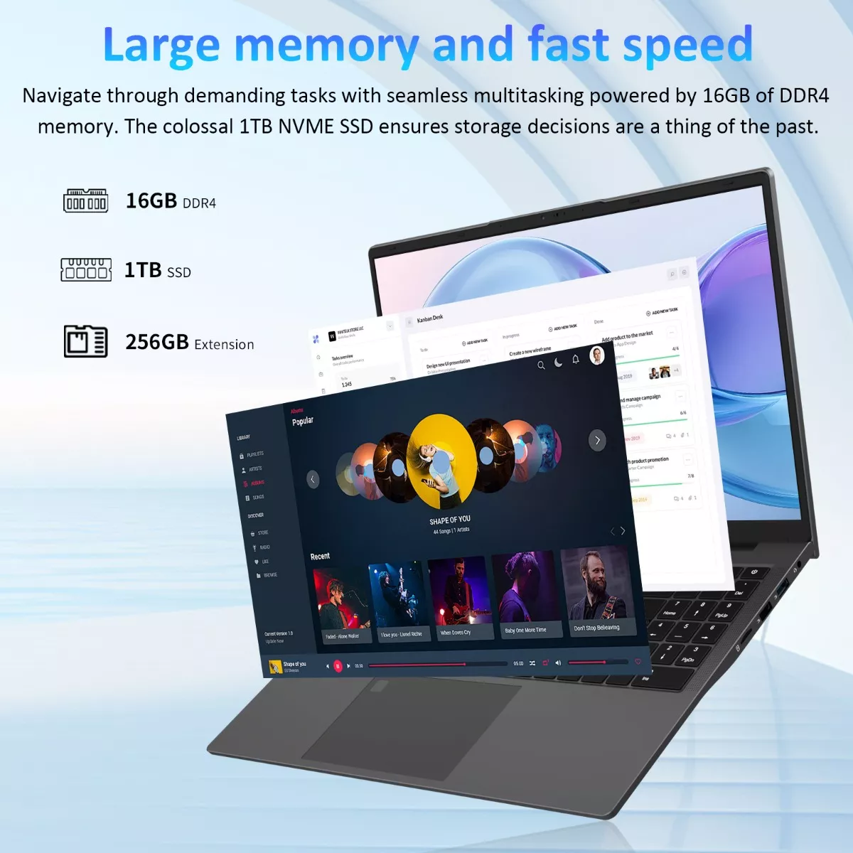 Auusda 15.6 Laptop 16gb Ram+ 1024gb Ssd Intel N95 Win11 Pro