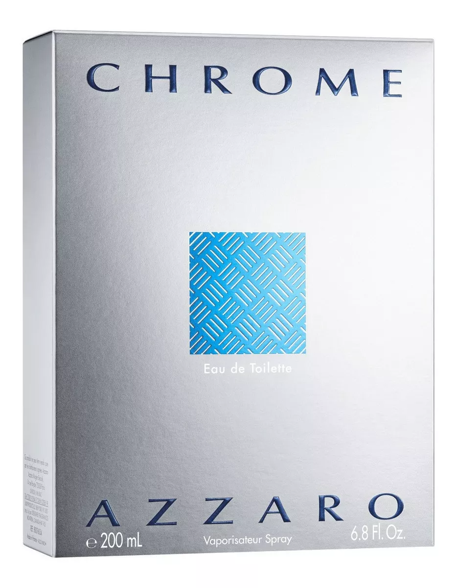 Perfume Azzaro Chrome Eau De Toilette Cítrico Acuático 200ml
