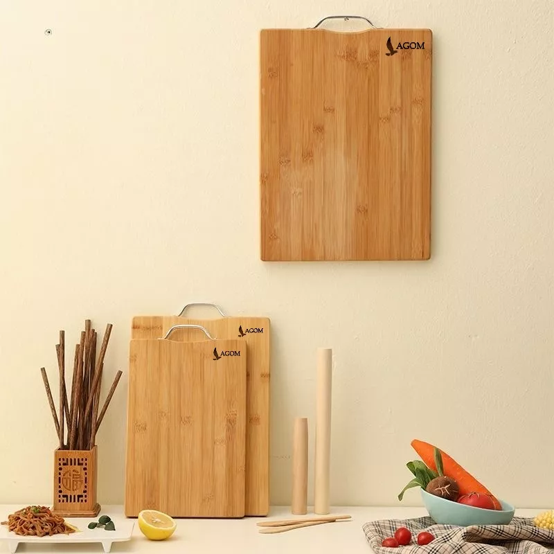 Lagom Paquete 3pz Tabla De Bambú Madera Para Picar Alimentos Asa 38x28 34x24 30x20 Fácil Limpieza E Higiene Cómodo Diseño De Suspensión Duradera Y Resistente