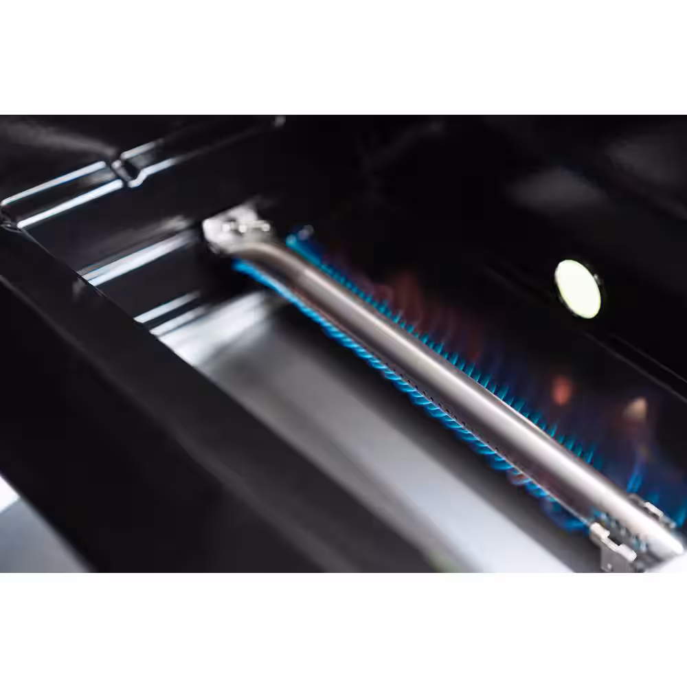 Parrilla de gas propano Nexgrill de 4 quemadores en color negro con tapa principal de acero inoxidable 720-0925PG