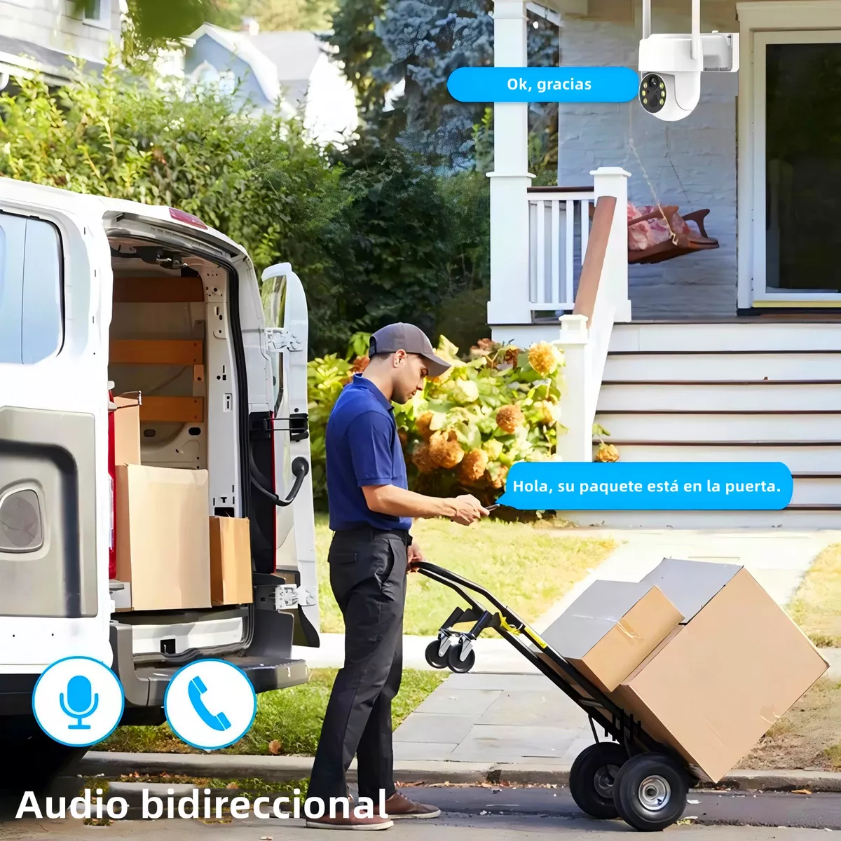 Cámara De Seguridad Solar Baterías Hd Wifi Visión Alarma