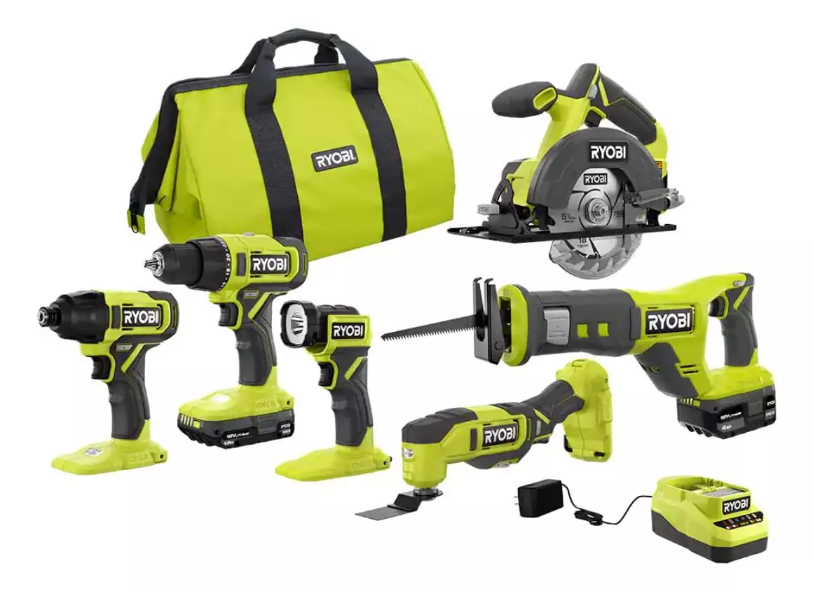Ryoby Pcl1600k2 Combo 6 Herramientas 18v C/2 Bat Y Cargador