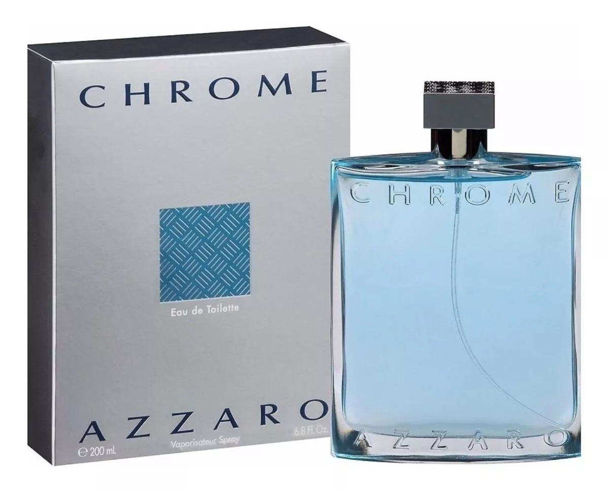 Perfume Azzaro Chrome Eau De Toilette Cítrico Acuático 200ml