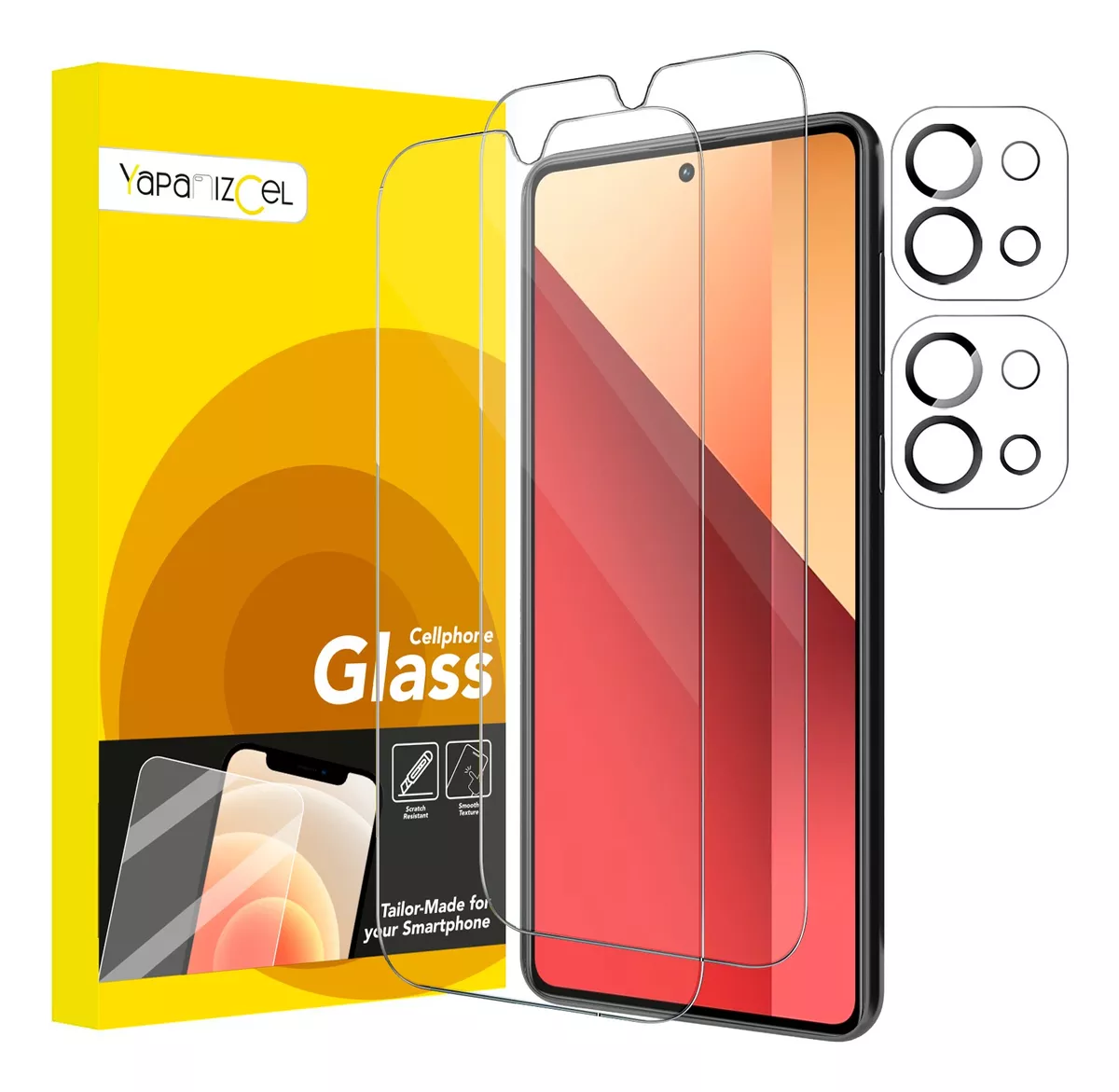 paquete 2 Unidades Mica Cristal Templado + 2 Micas Para Cámara