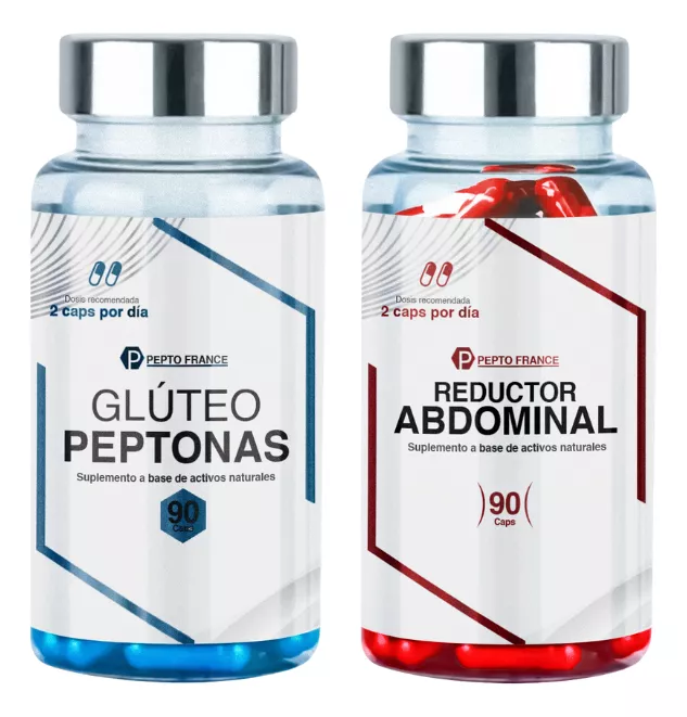 kit Suplementos Glúteo Peptona + Reductor Abdominal Cápsulas