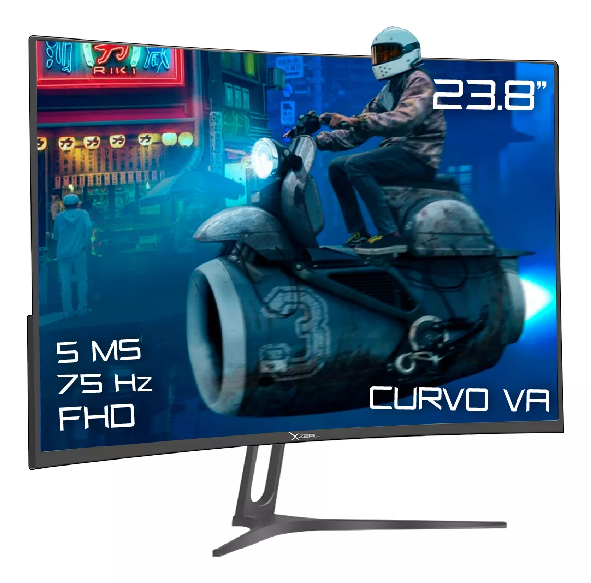 Monitor Curvo Xzeal XST 570 XSPMG05B 23.8'' 1920x1080px color Negro
