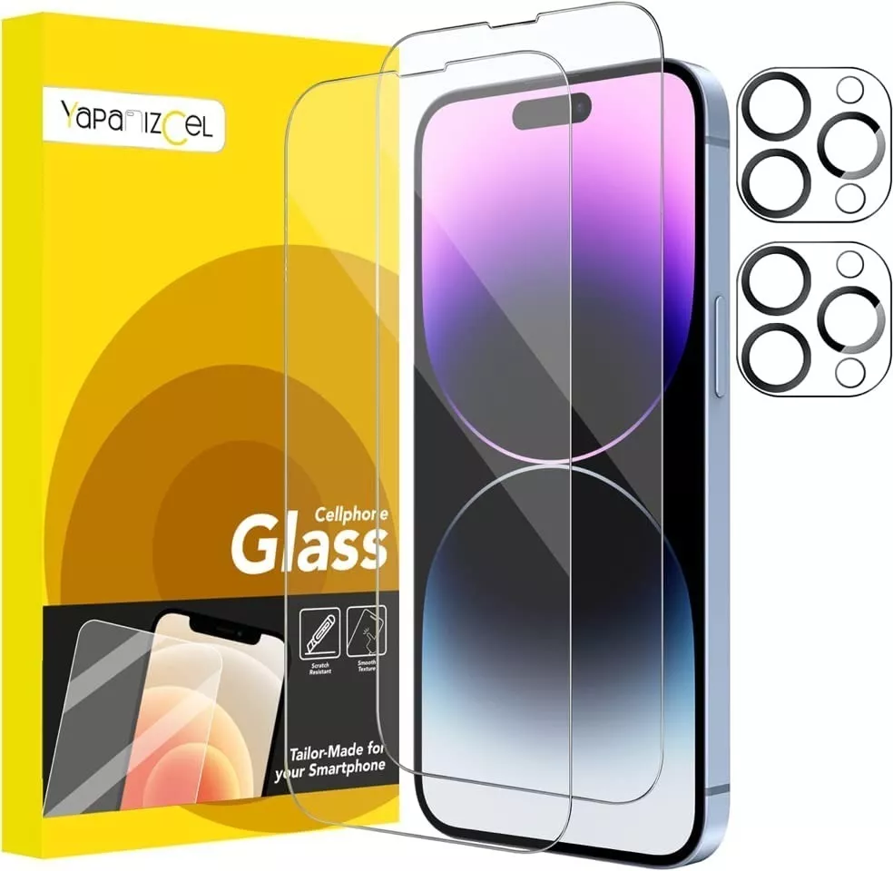 paquete 2 Unidades Mica Cristal Templado + 2 Micas Para Cámara