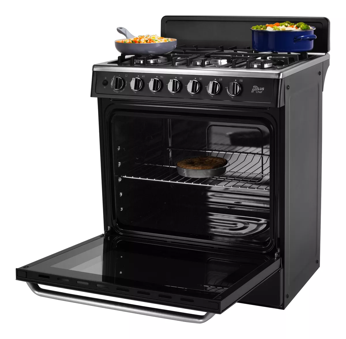 Estufa Midea De Piso Con Copete 30 Plus Chef Black