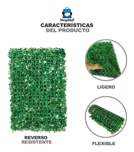 Muro Verde Follaje Artificial Sintético 100 Pzs