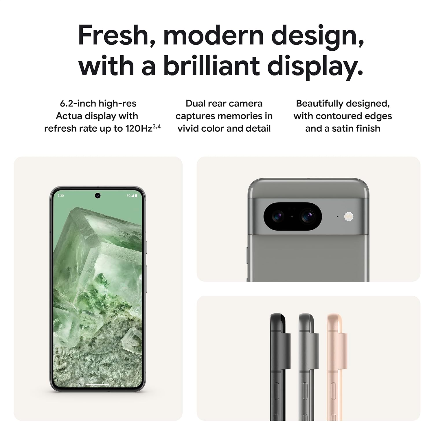 Google Pixel 8-Smartphone Android desbloqueado con cámara Pixel avanzada, batería de 24 horas y potente seguridad-Hazel-128 GB