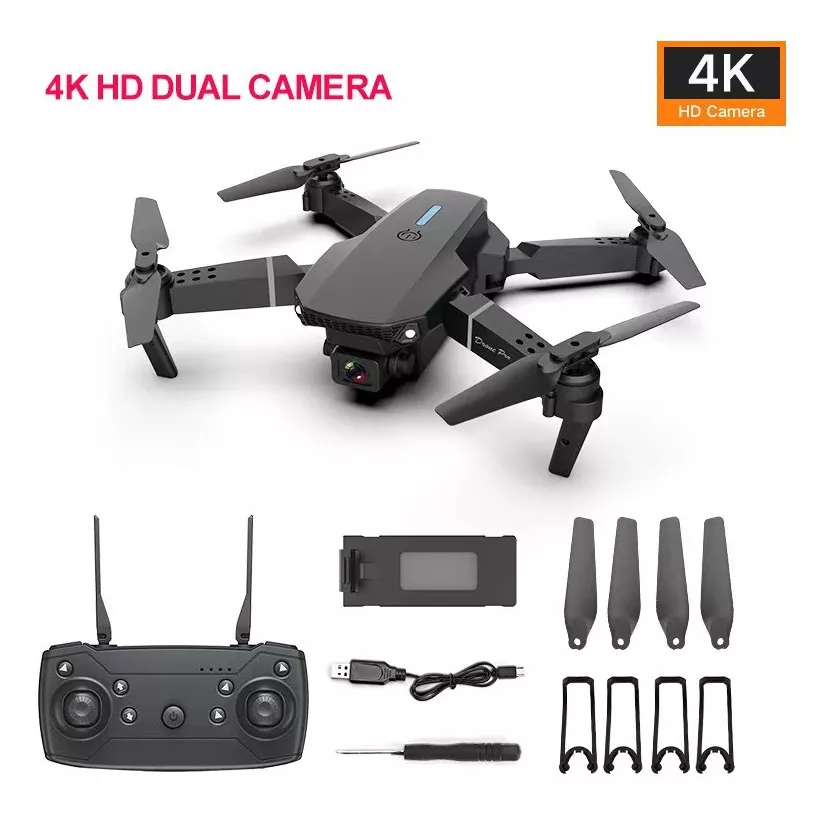 Drone Plegable E88 Pro Con Control Remoto De C&aacute;mara 4k