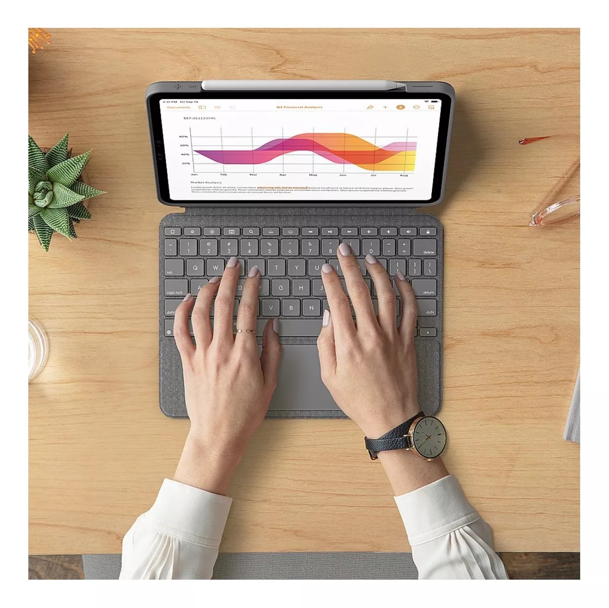 Funda Teclado Logitech Combo Touch-iPad Air 10.9 Gen 4 Y 5