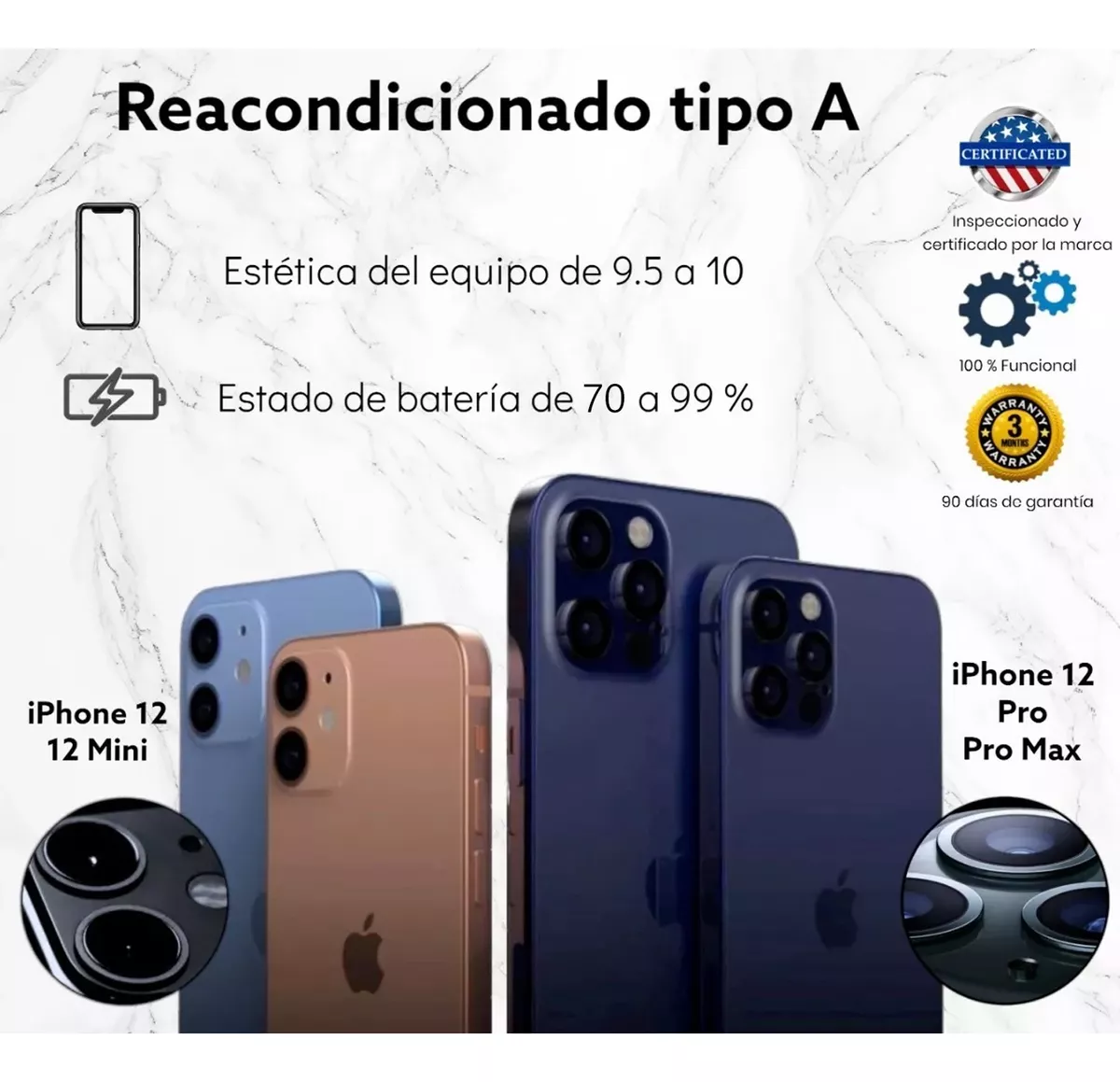 Apple iPhone 12 Pro 128 Gb Grafito-Grado A. Msi (Reacondicionado)