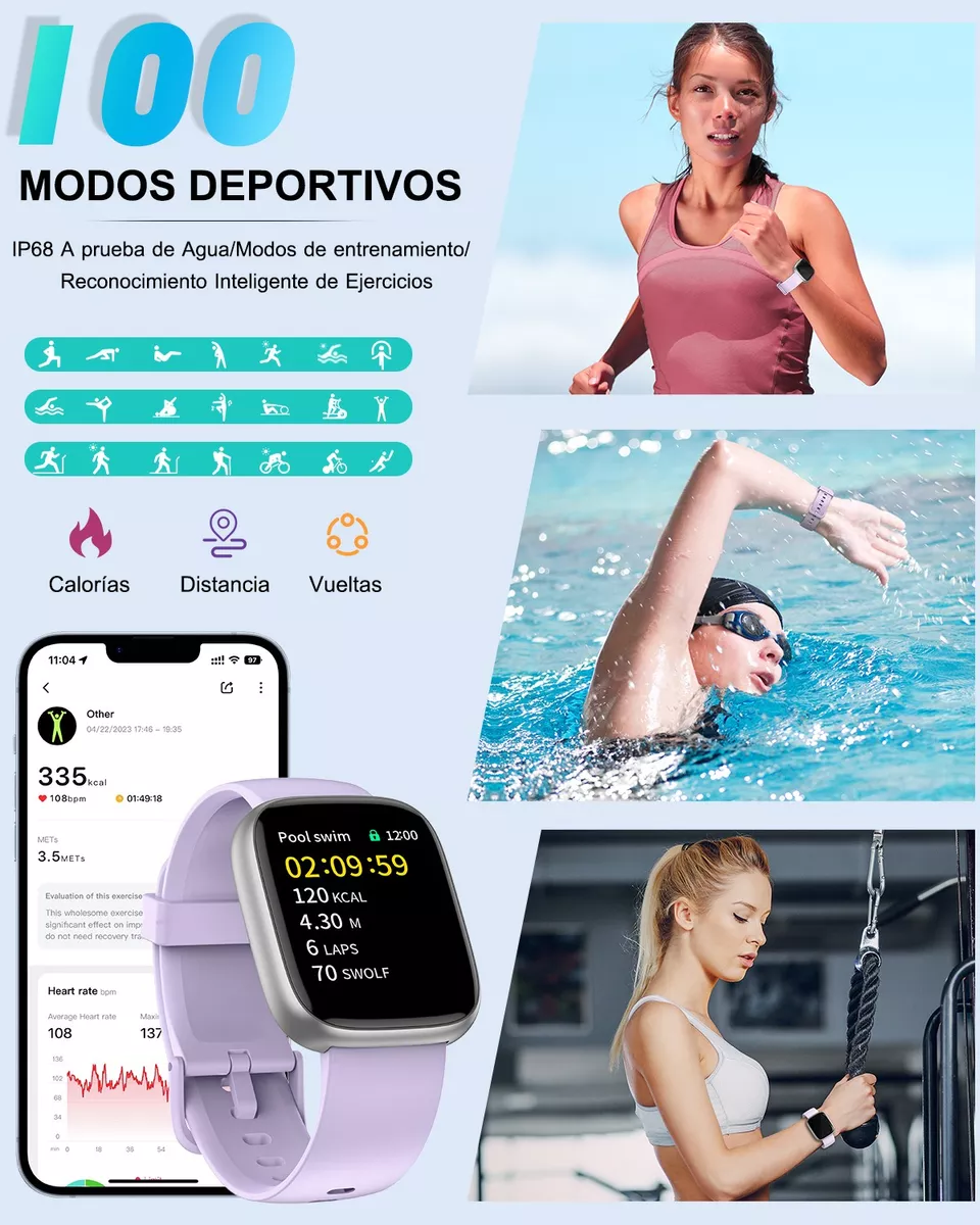 Reloj Inteligente 1.85'' Smartwatch Llamadas Bluetooth Alexa