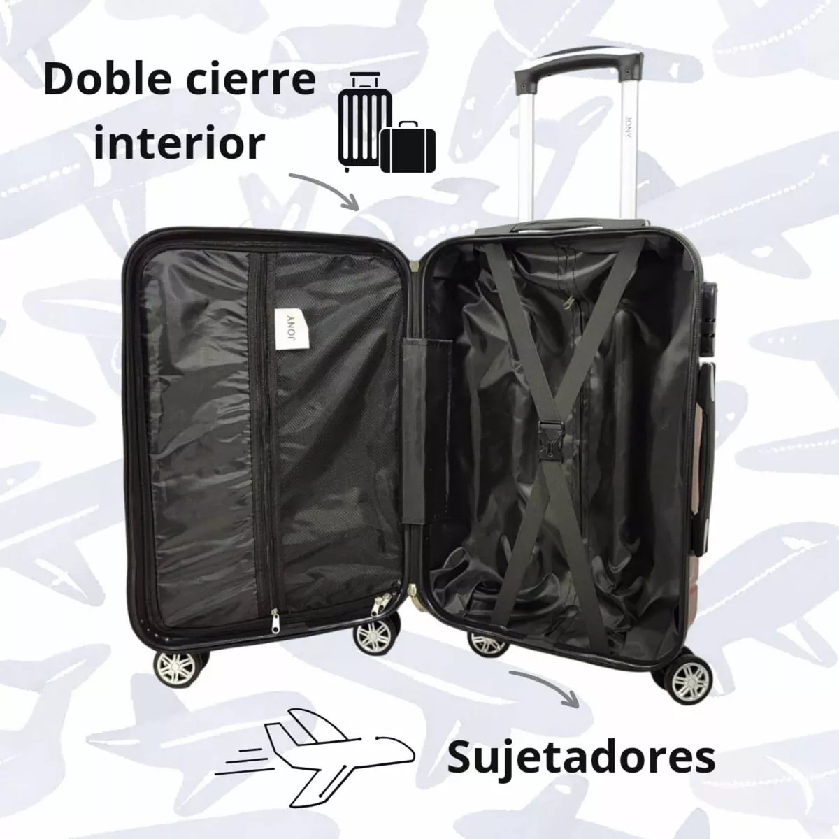 Maleta 10 Kg 20 Pulgadas + Neceser Sin Documentar Ligera Res