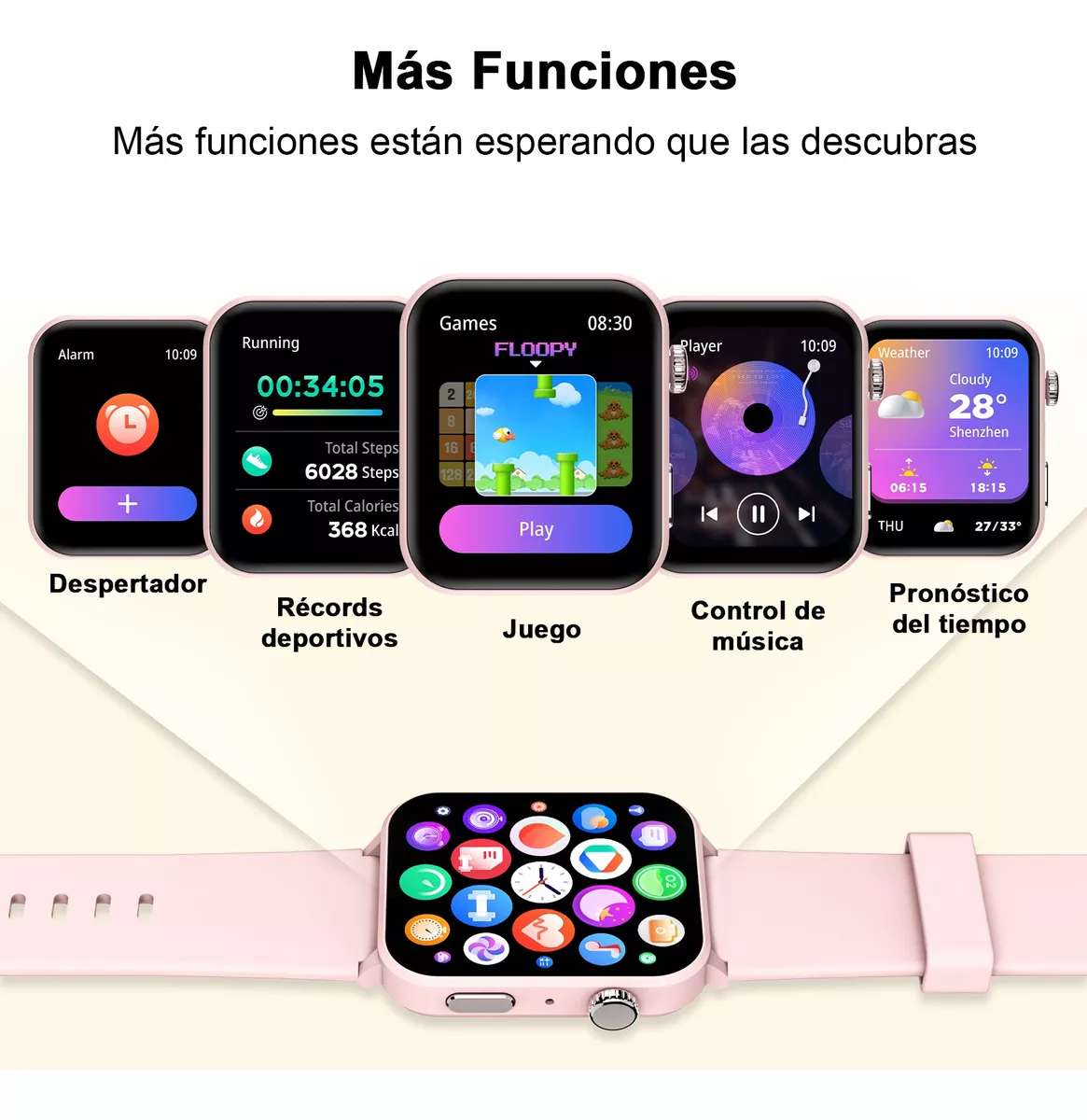 Reloj Inteligente Mujer, Smartwatch, Llamada, Asistente Voz