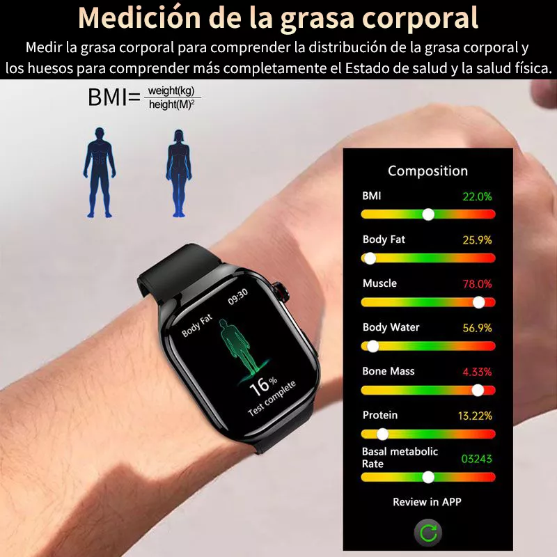 Reloj Inteligente Mujer Presión Arterial Y Azúcar En Sangre