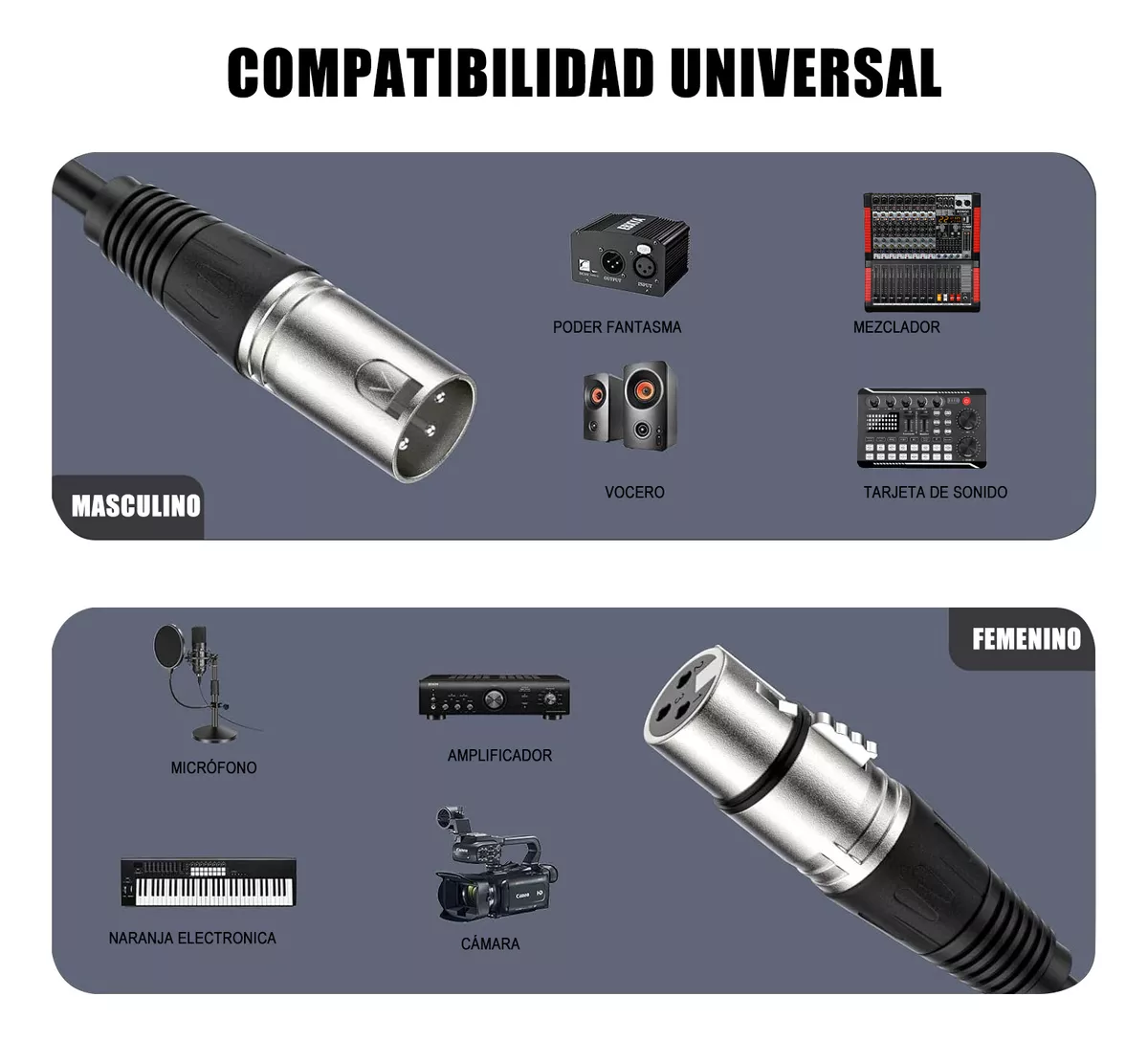 Cable Xlr-xlr De 15 Metros Balanceado Para Canon-canon Bomge